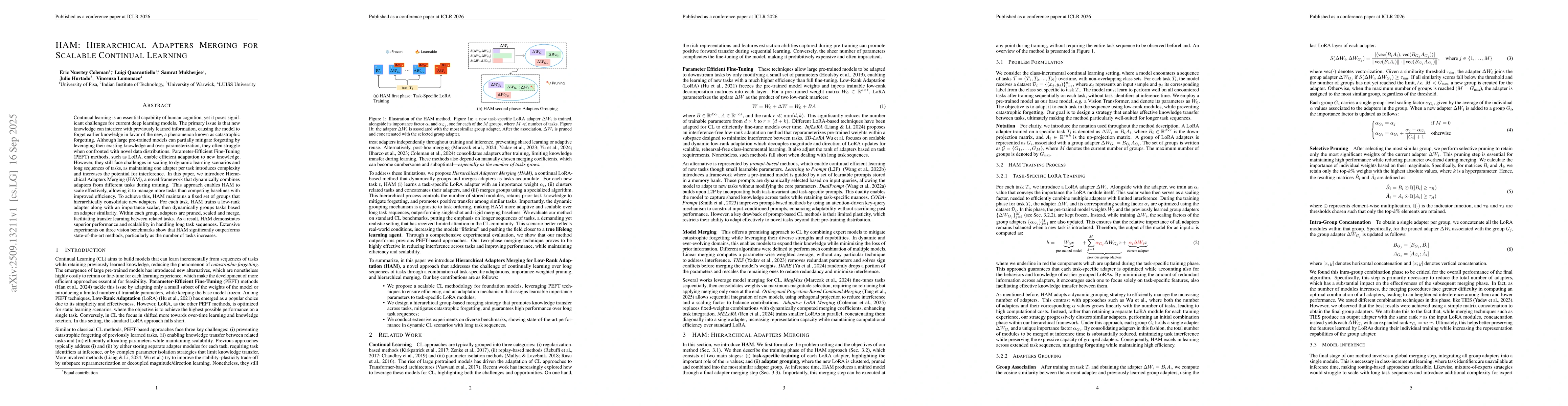 Thumbnail for HAM: Hierarchical Adapter Merging for Scalable Continual Learning