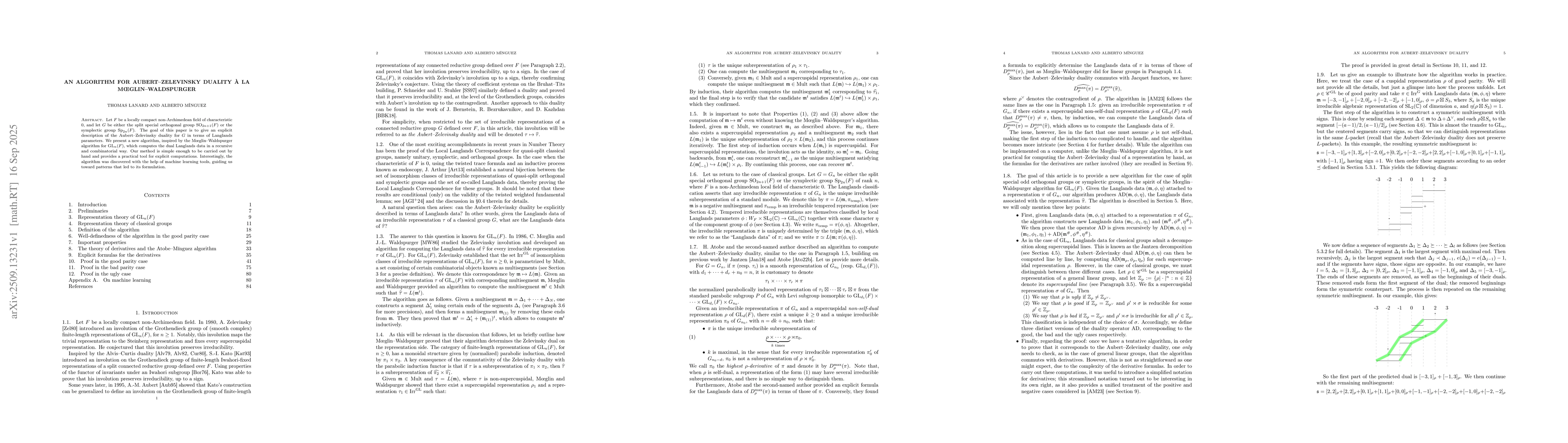 Thumbnail for An algorithm for Aubert-Zelevinsky duality à la Mœglin-Waldspurger
