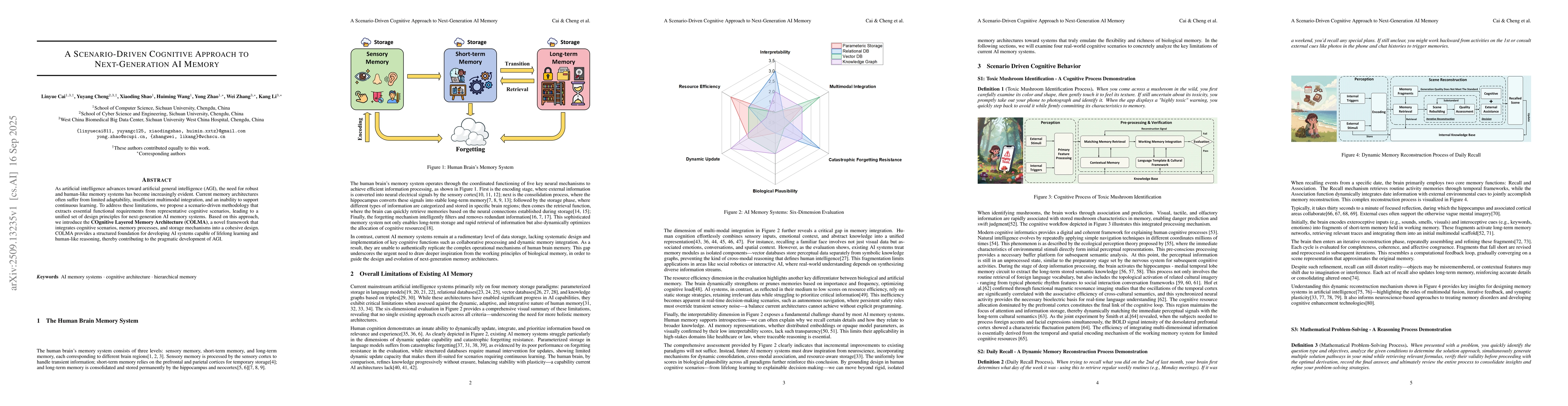 Thumbnail for A Scenario-Driven Cognitive Approach to Next-Generation AI Memory