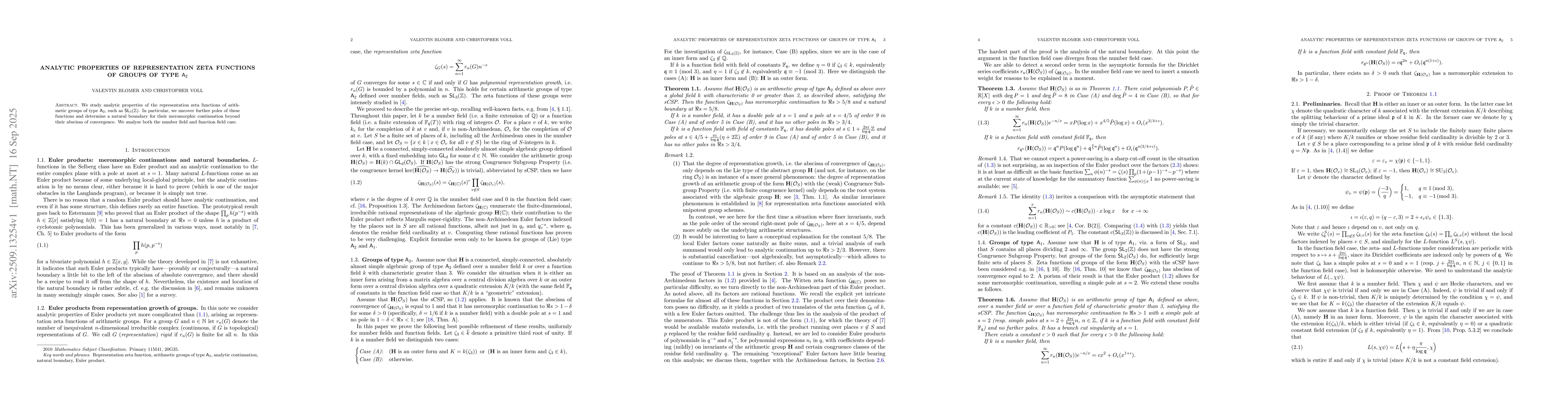 Thumbnail for Analytic properties of representation zeta functions of groups of type
  $\mathsf{A_2}$