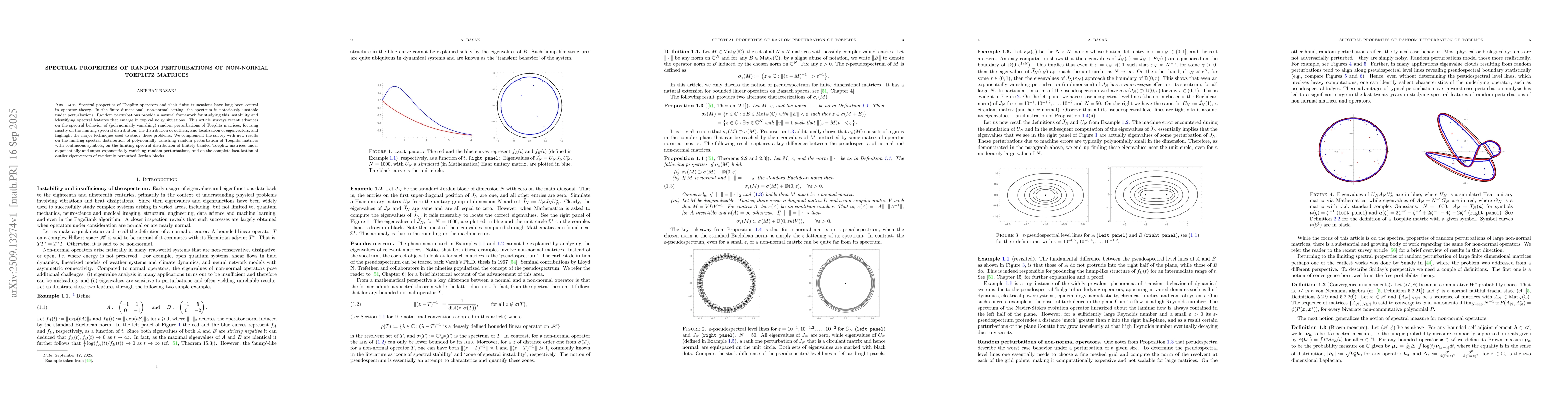 Thumbnail for Spectral properties of random perturbations of non-normal Toeplitz
  matrices