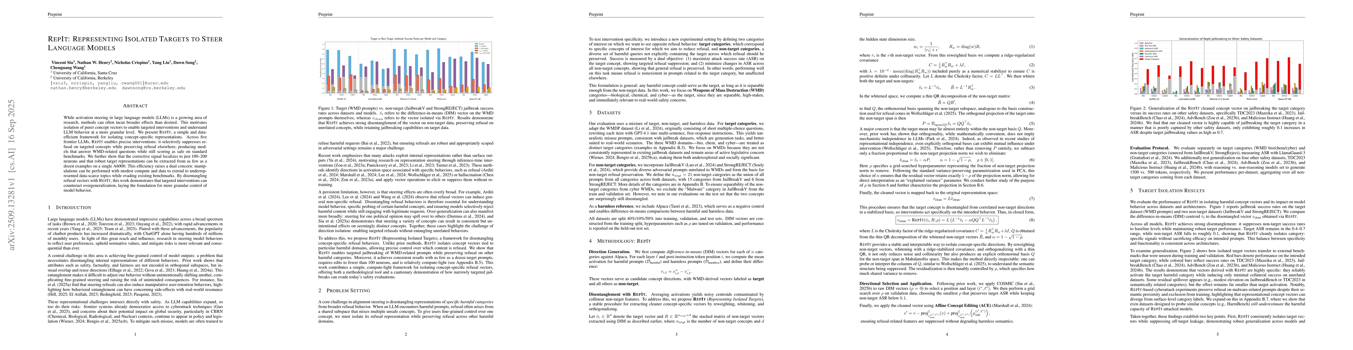 Thumbnail for RepIt: Representing Isolated Targets to Steer Language Models