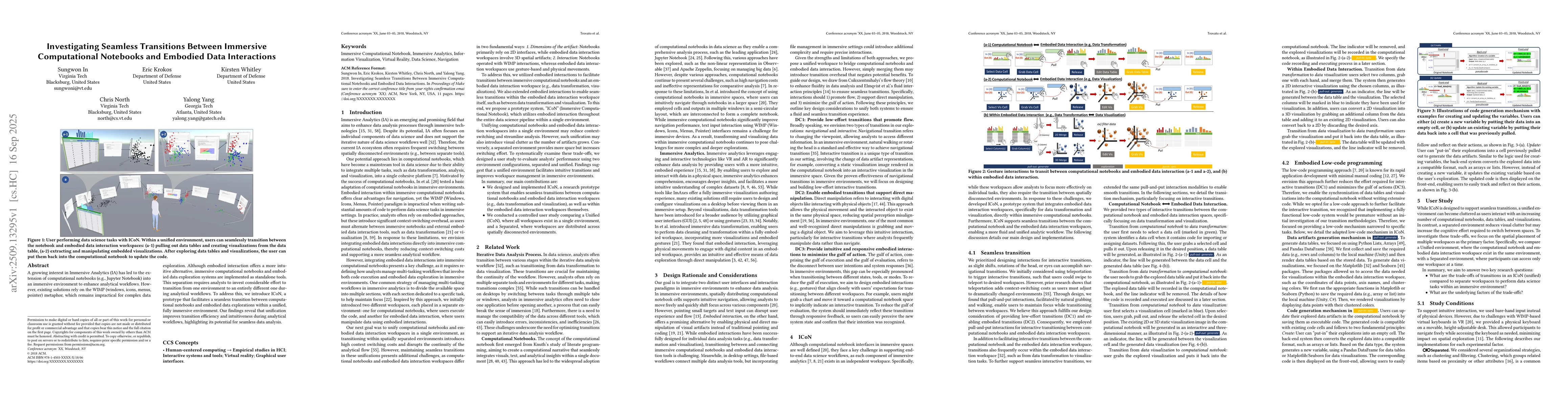 Thumbnail for Investigating Seamless Transitions Between Immersive Computational
  Notebooks and Embodied Data Interactions