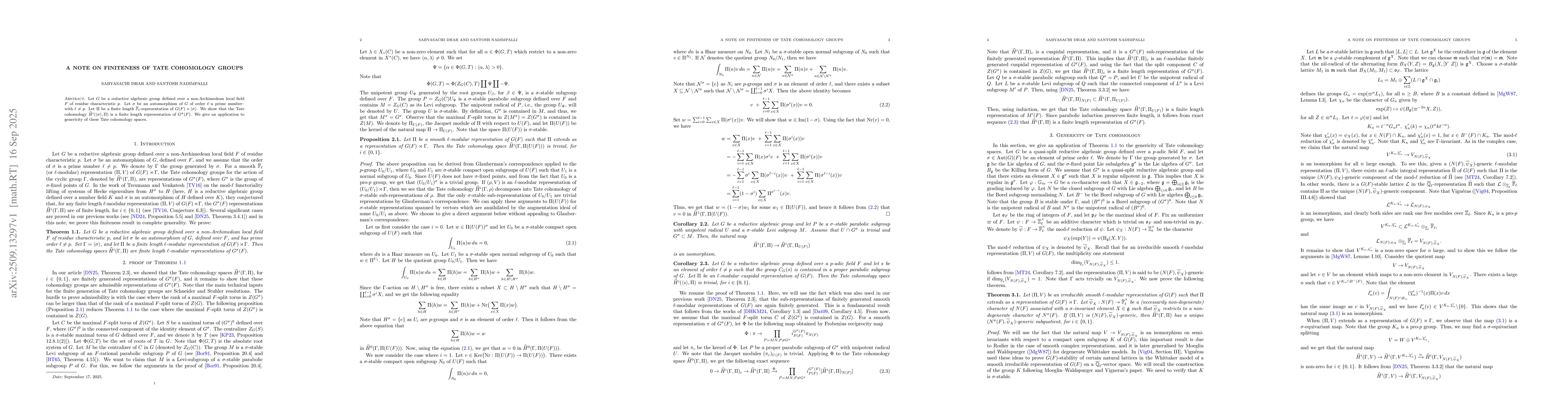 Thumbnail for A note on finiteness of Tate cohomology groups