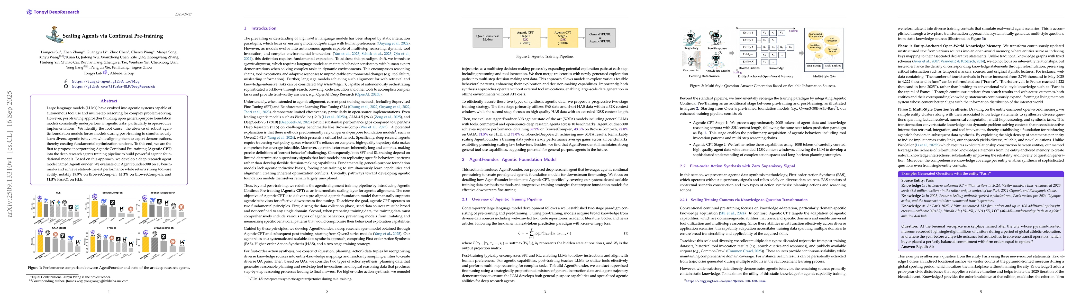 Thumbnail for Scaling Agents via Continual Pre-training