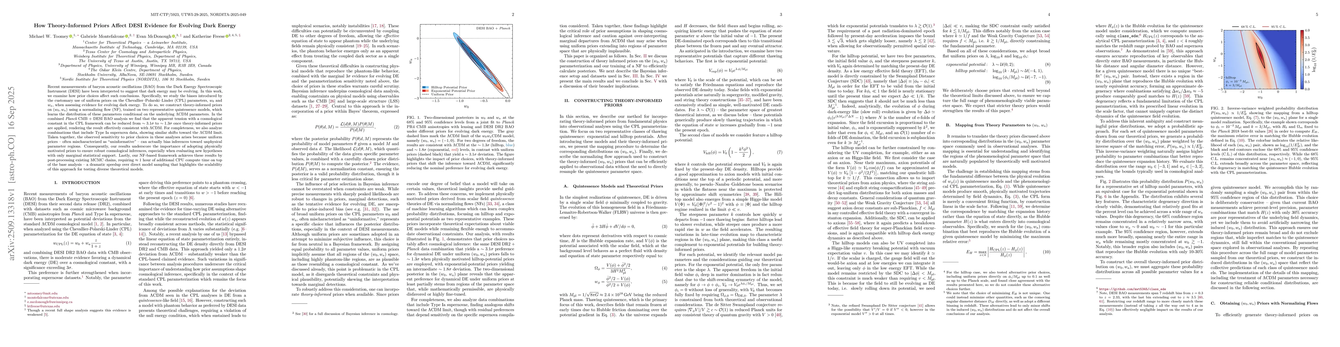 Thumbnail for How Theory-Informed Priors Affect DESI Evidence for Evolving Dark Energy