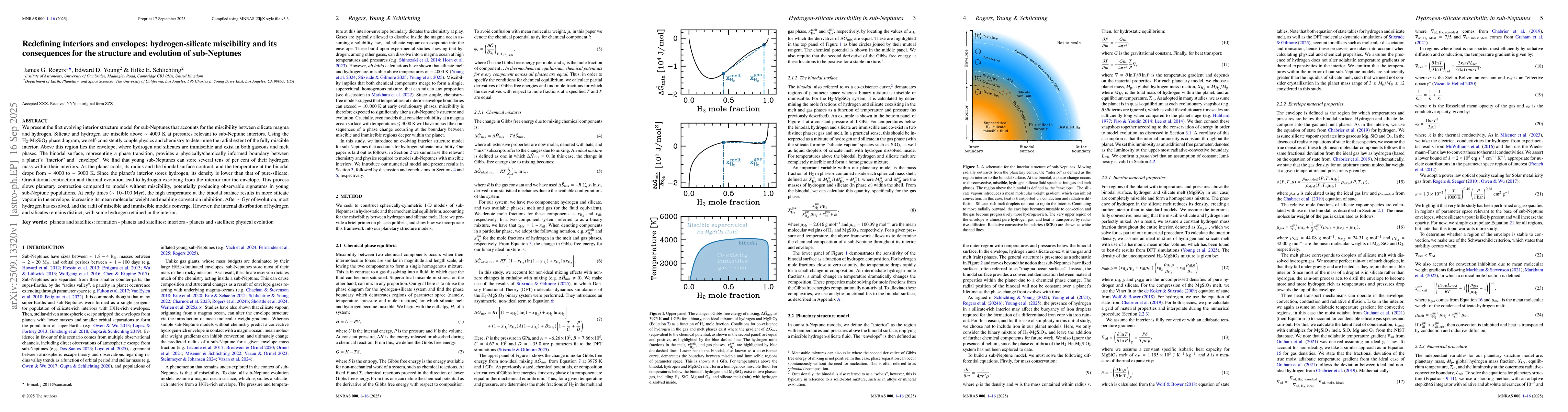 Thumbnail for Redefining interiors and envelopes: hydrogen-silicate miscibility and
  its consequences for the structure and evolution of sub-Neptunes