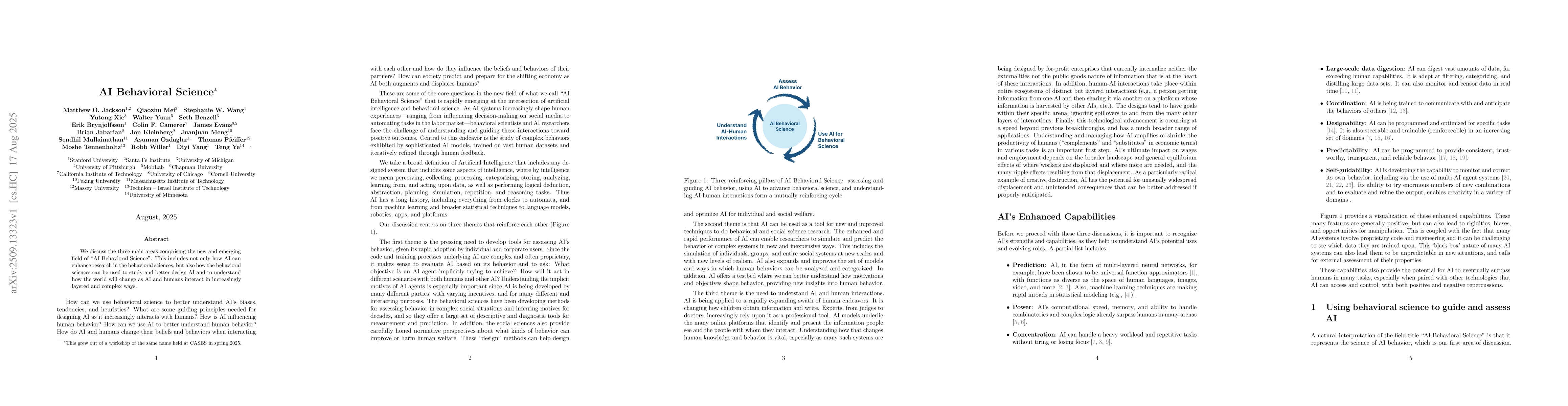 Thumbnail for AI Behavioral Science