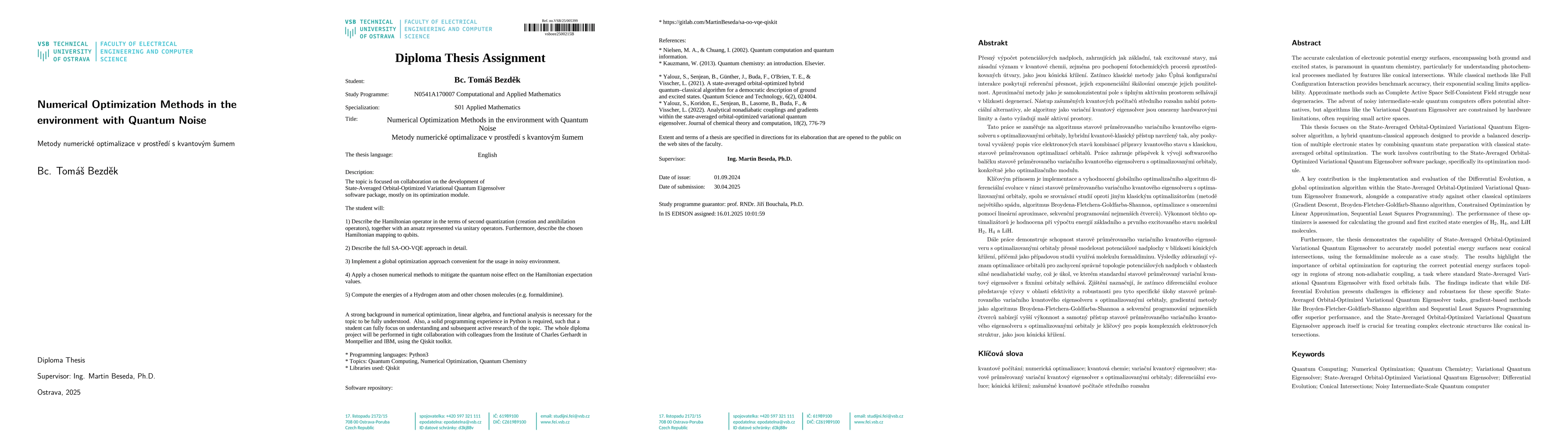 Thumbnail for Numerical Optimization Methods in the environment with Quantum Noise
