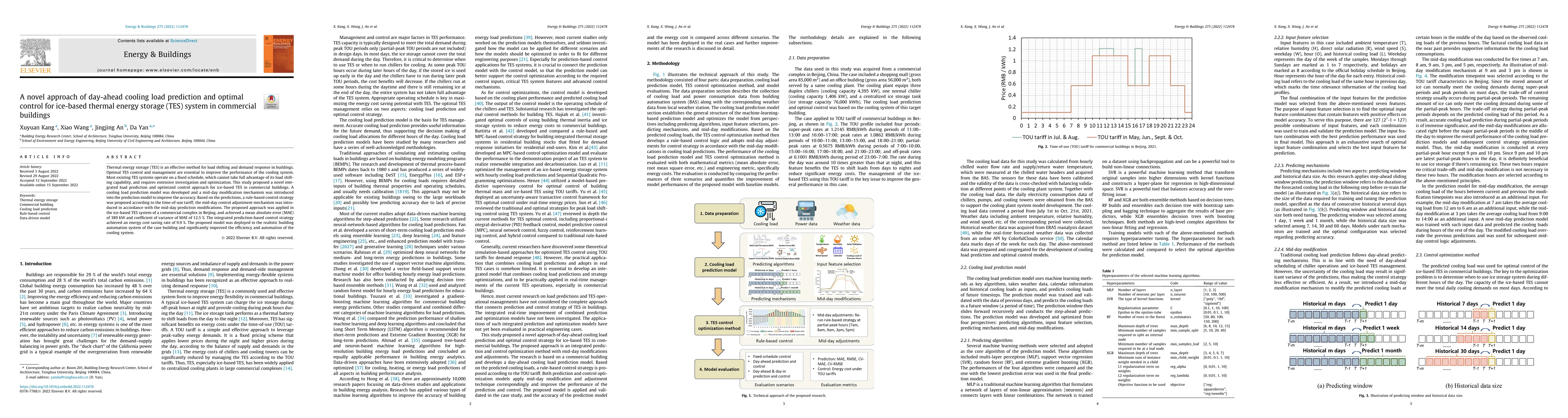 Thumbnail for A novel approach of day-ahead cooling load prediction and optimal
  control for ice-based thermal energy storage (TES) system in commercial
  buildings