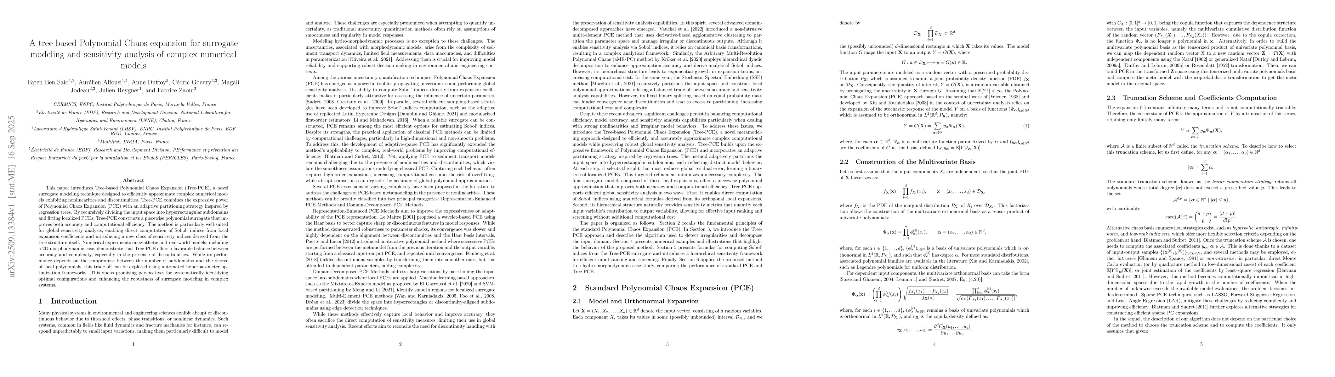 Thumbnail for A tree-based Polynomial Chaos expansion for surrogate modeling and
  sensitivity analysis of complex numerical models
