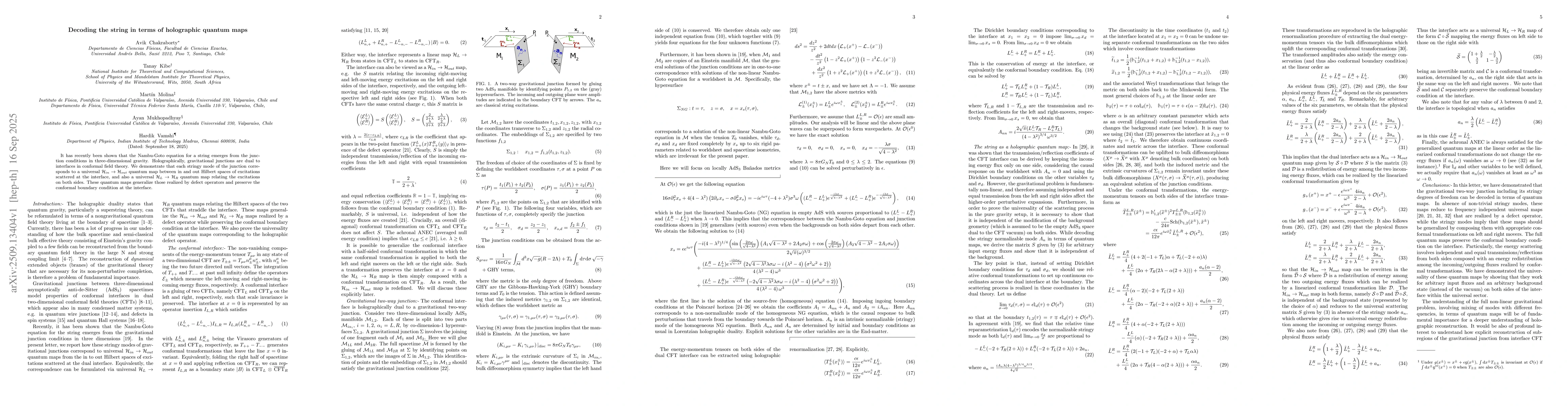 Thumbnail for Decoding the string in terms of holographic quantum maps