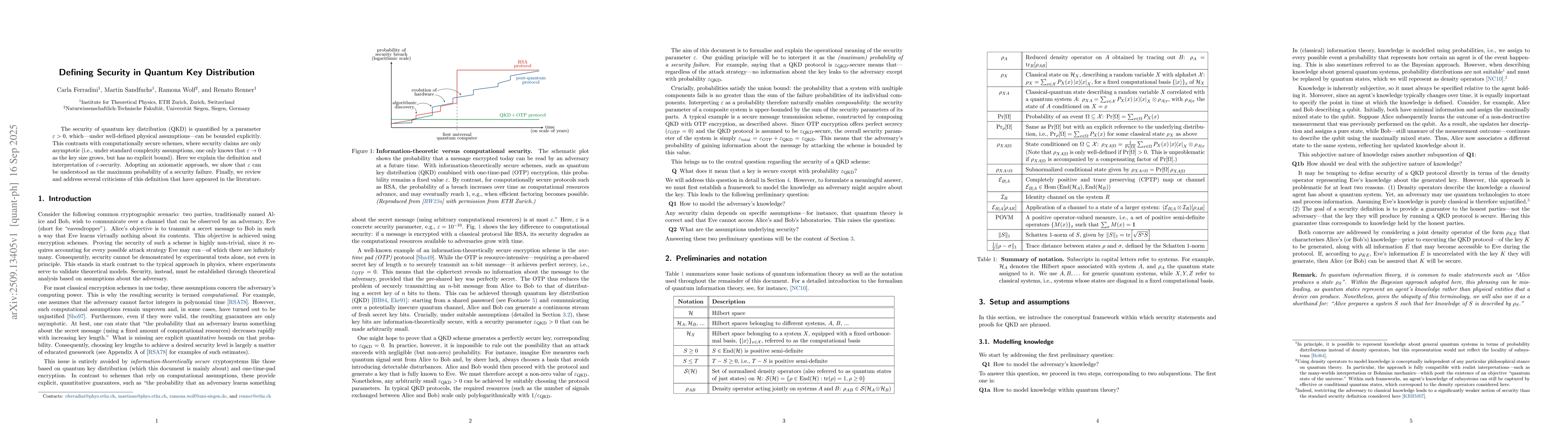 Thumbnail for Defining Security in Quantum Key Distribution