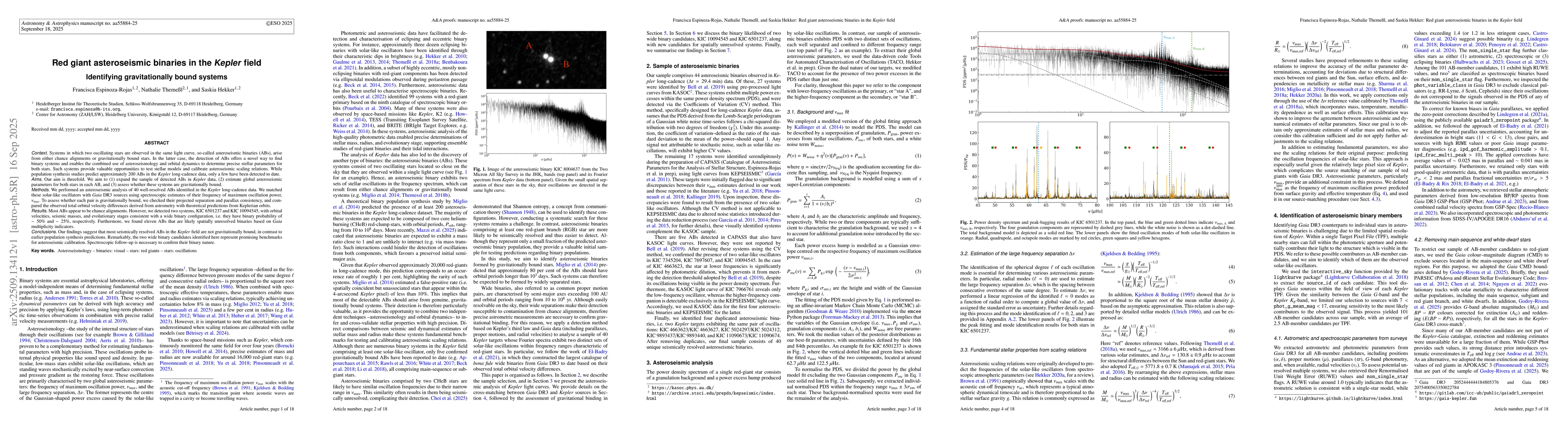 Thumbnail for Red giant asteroseismic binaries in the Kepler field