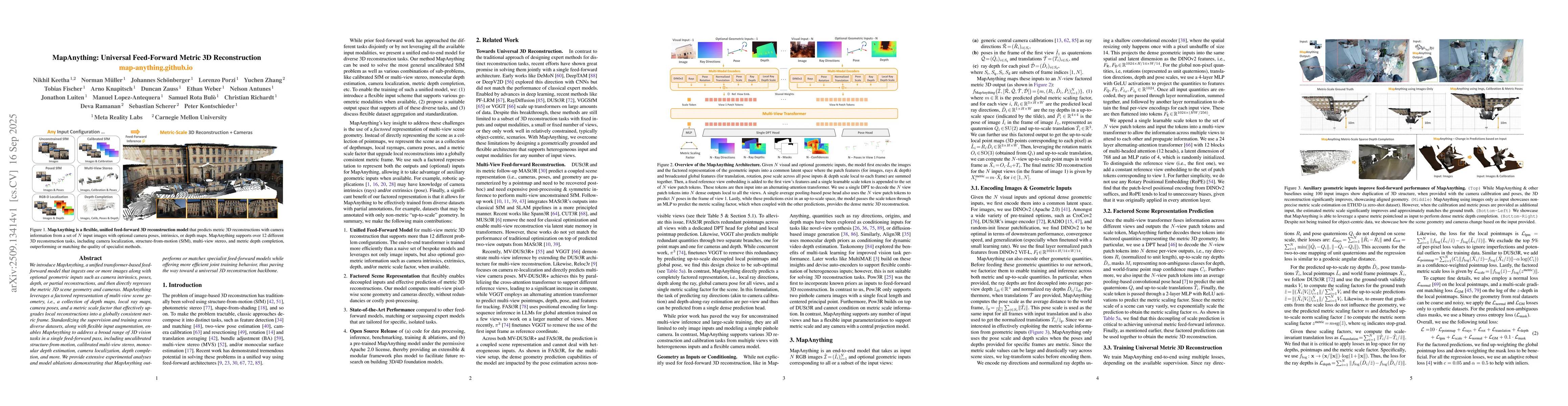 Thumbnail for MapAnything: Universal Feed-Forward Metric 3D Reconstruction