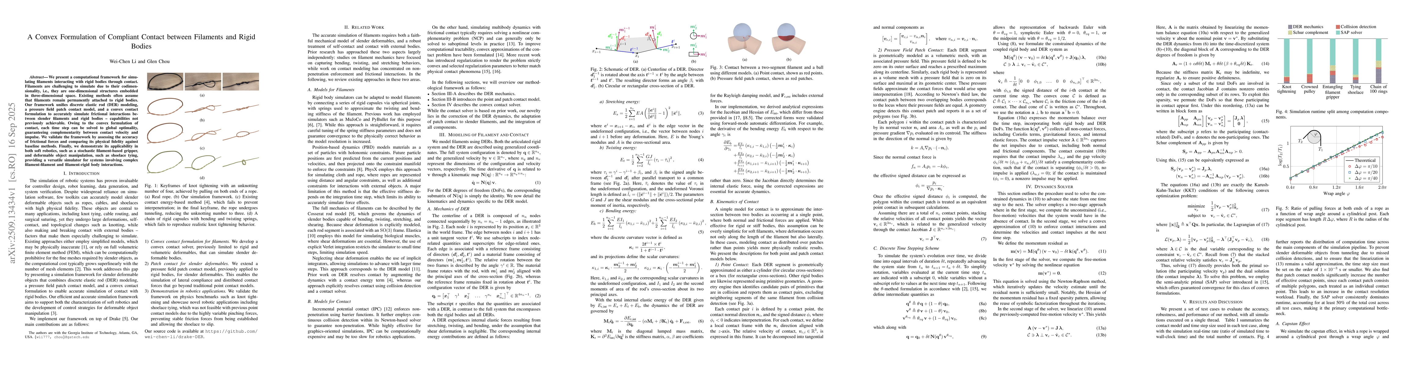 Thumbnail for A Convex Formulation of Compliant Contact between Filaments and Rigid
  Bodies