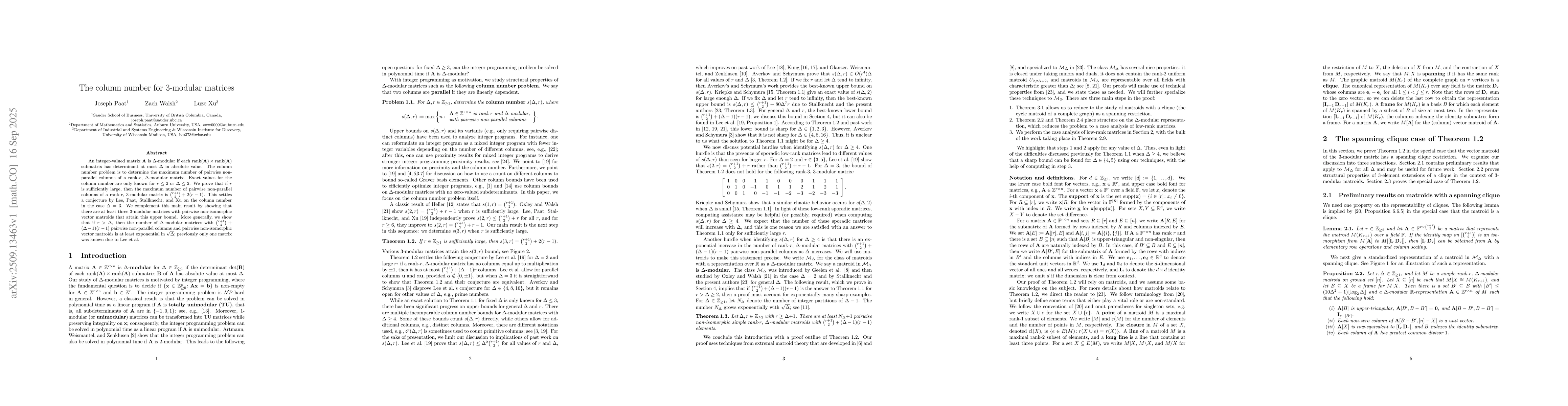 Thumbnail for The column number for 3-modular matrices