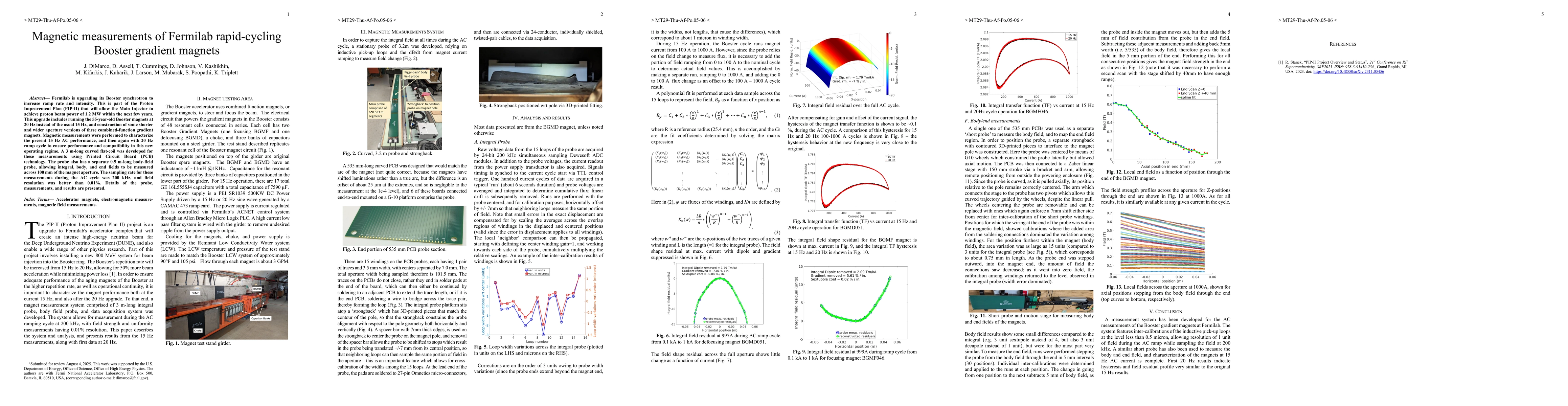 Thumbnail for Magnetic measurements of Fermilab rapid-cycling Booster gradient magnets