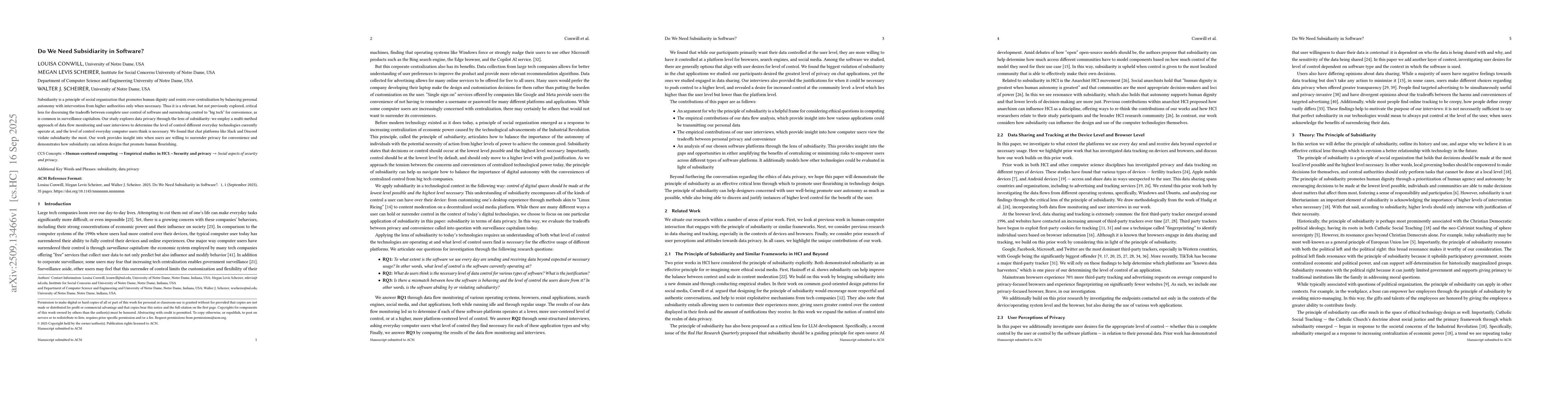 Thumbnail for Do We Need Subsidiarity in Software?