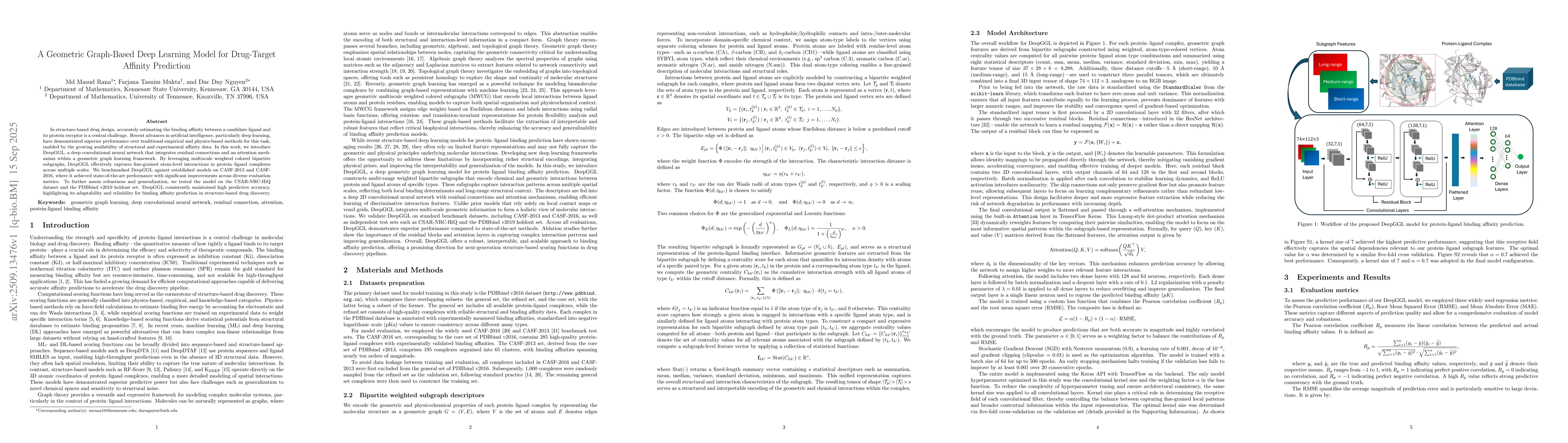Thumbnail for A Geometric Graph-Based Deep Learning Model for Drug-Target Affinity
  Prediction