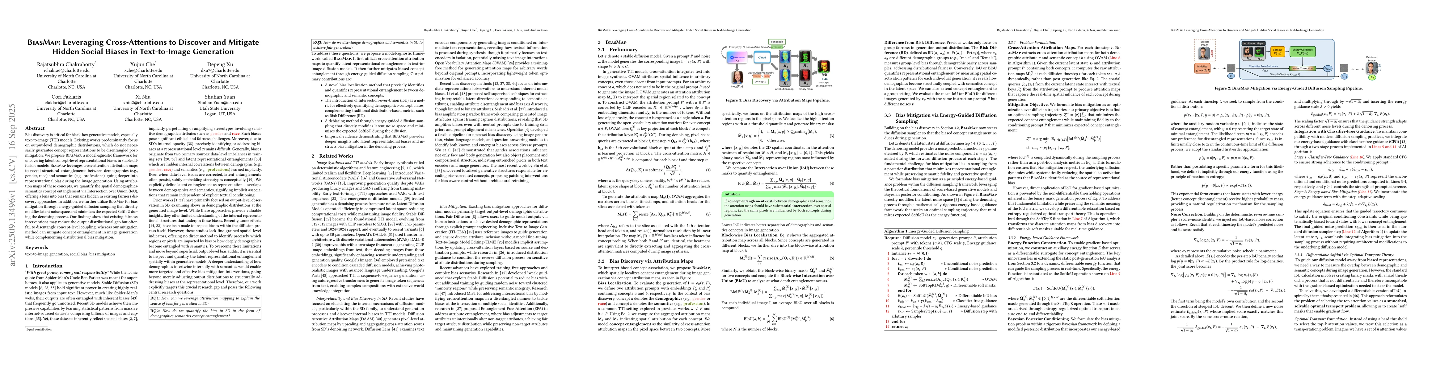 Thumbnail for BiasMap: Leveraging Cross-Attentions to Discover and Mitigate Hidden
  Social Biases in Text-to-Image Generation
