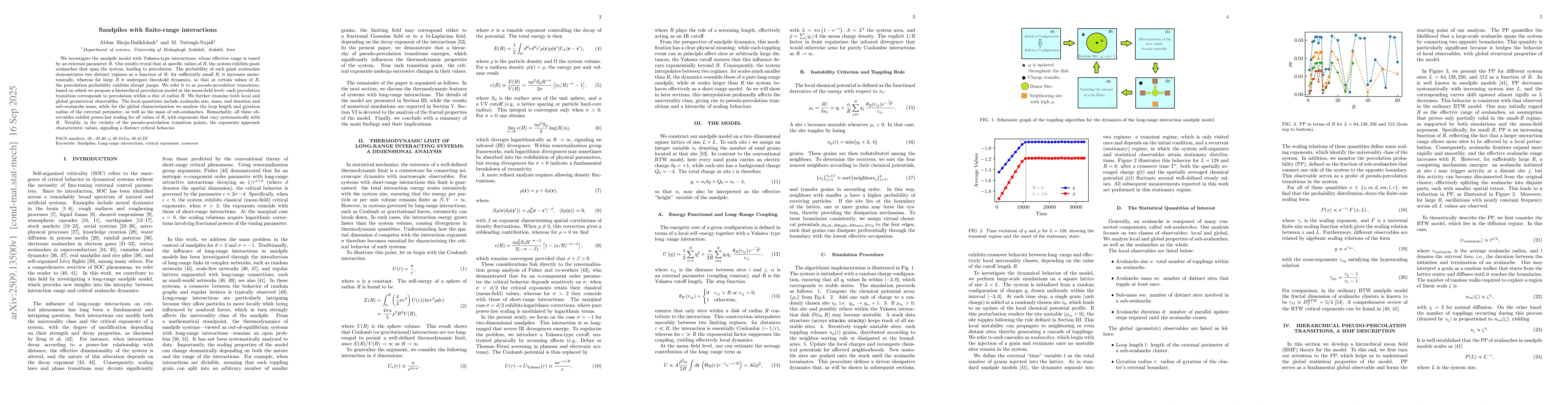 Thumbnail for Sandpiles with finite-range interactions