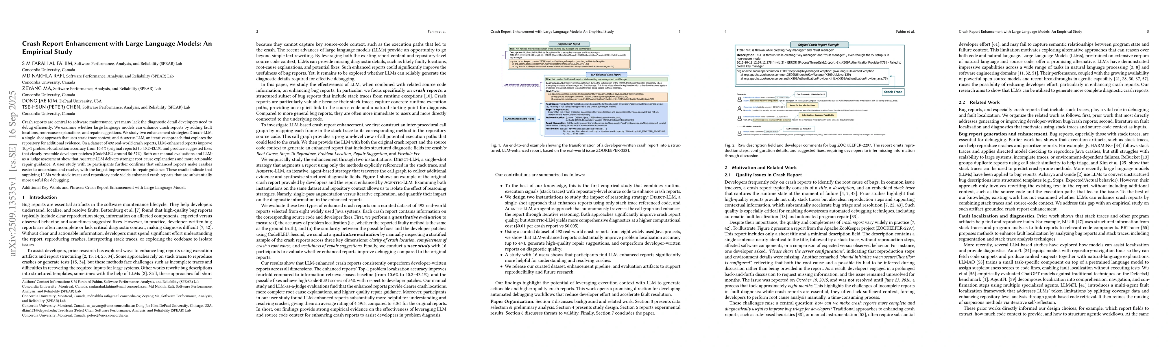 Thumbnail for Crash Report Enhancement with Large Language Models: An Empirical Study