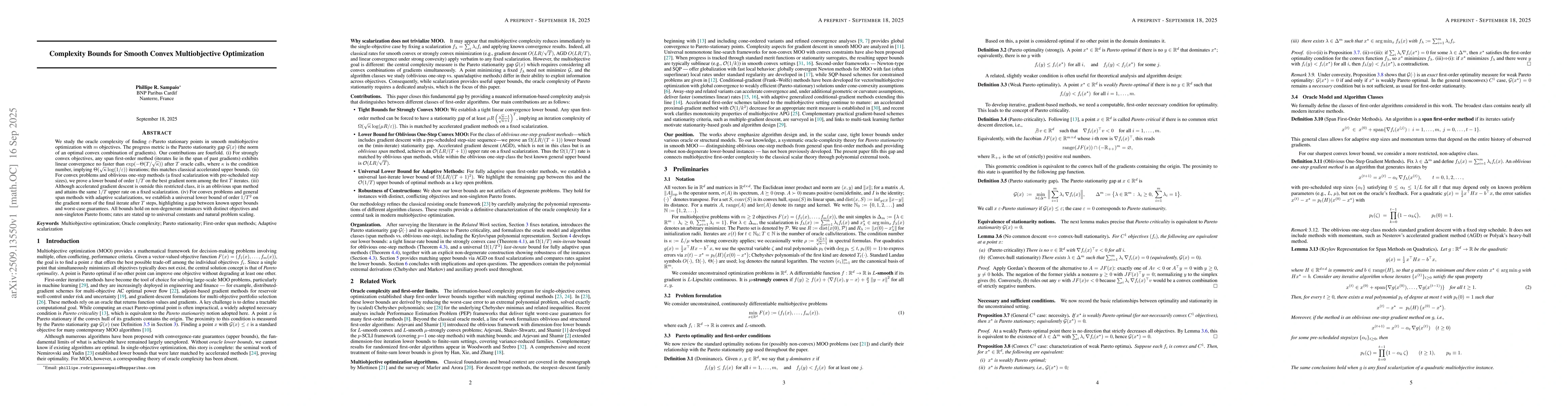 Thumbnail for Complexity Bounds for Smooth Convex Multiobjective Optimization