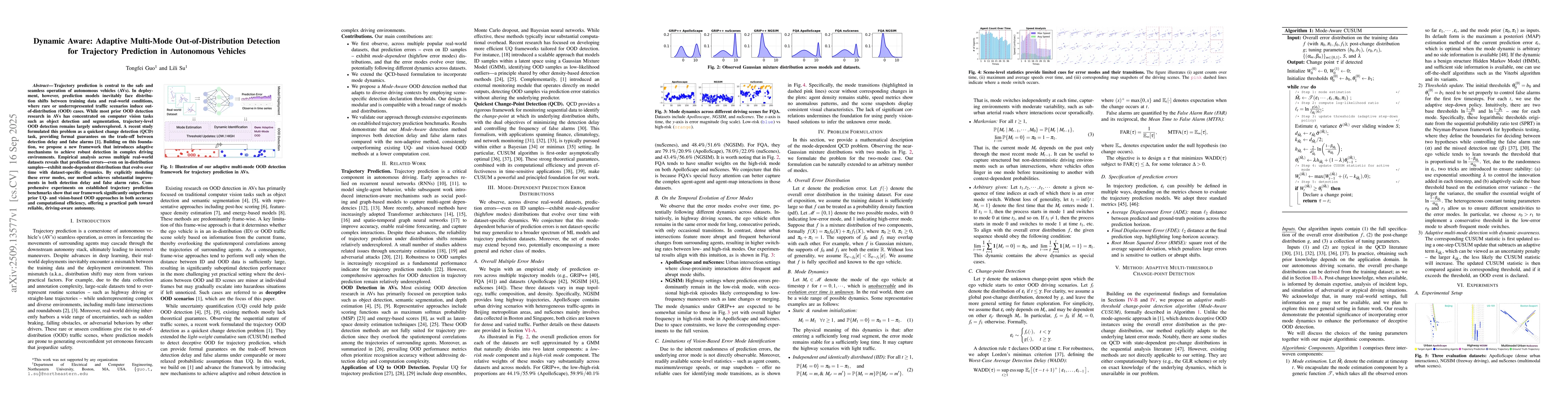 Thumbnail for Dynamic Aware: Adaptive Multi-Mode Out-of-Distribution Detection for
  Trajectory Prediction in Autonomous Vehicles