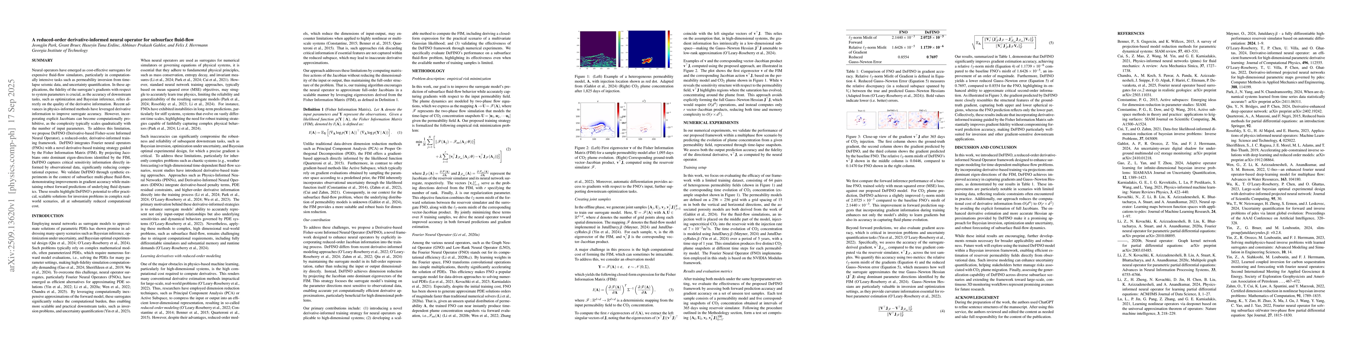 Thumbnail for A reduced-order derivative-informed neural operator for subsurface
  fluid-flow