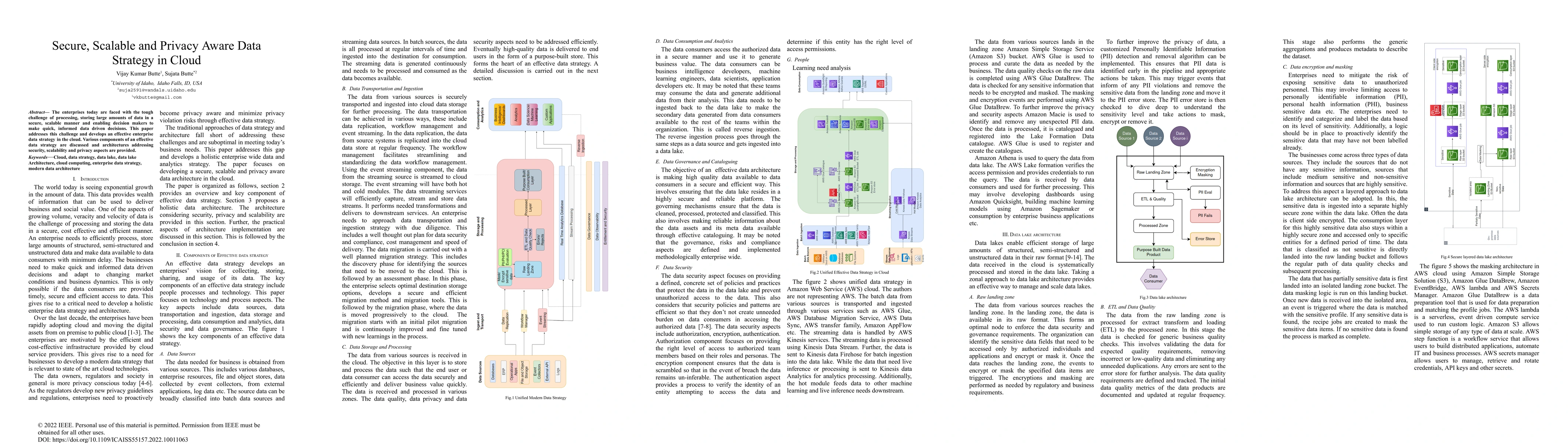 Thumbnail for Secure, Scalable and Privacy Aware Data Strategy in Cloud