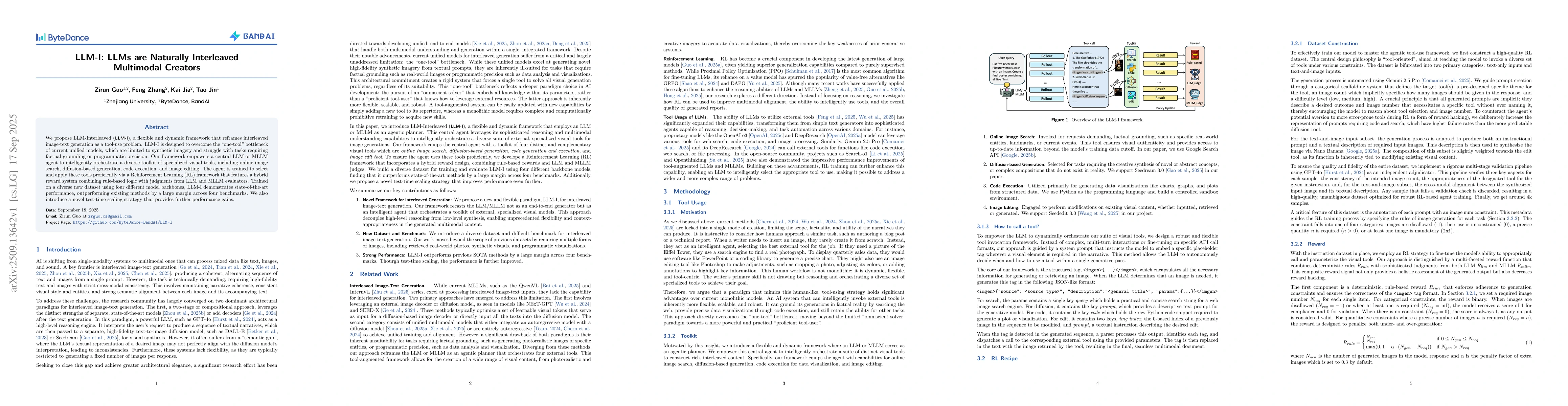 Thumbnail for LLM-I: LLMs are Naturally Interleaved Multimodal Creators