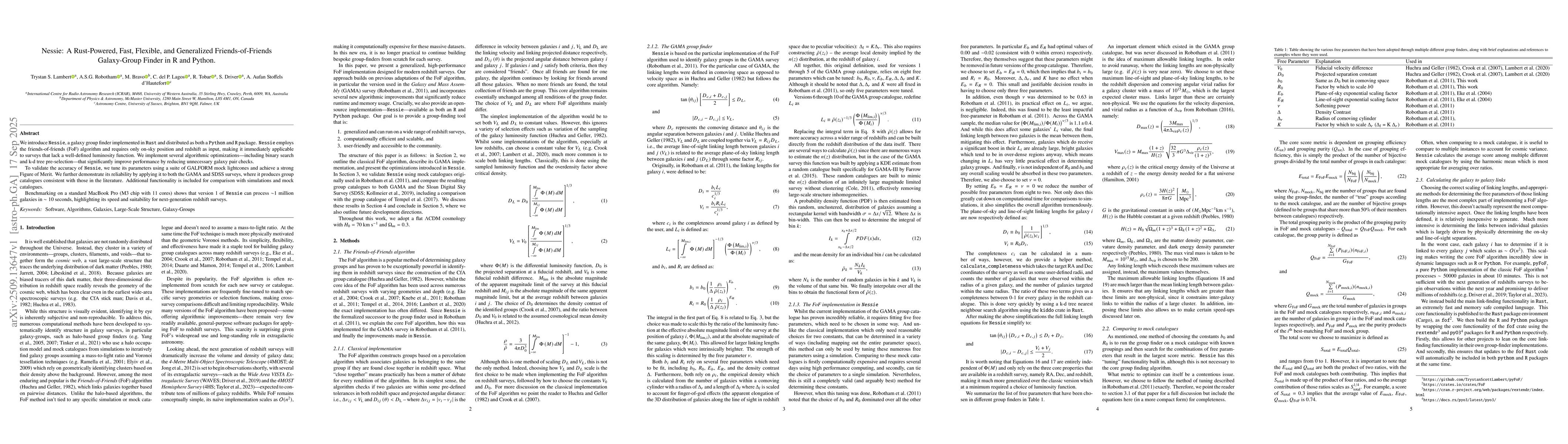 Thumbnail for Nessie: A Rust-Powered, Fast, Flexible, and Generalized
  Friends-of-Friends Galaxy-Group Finder in R and Python
