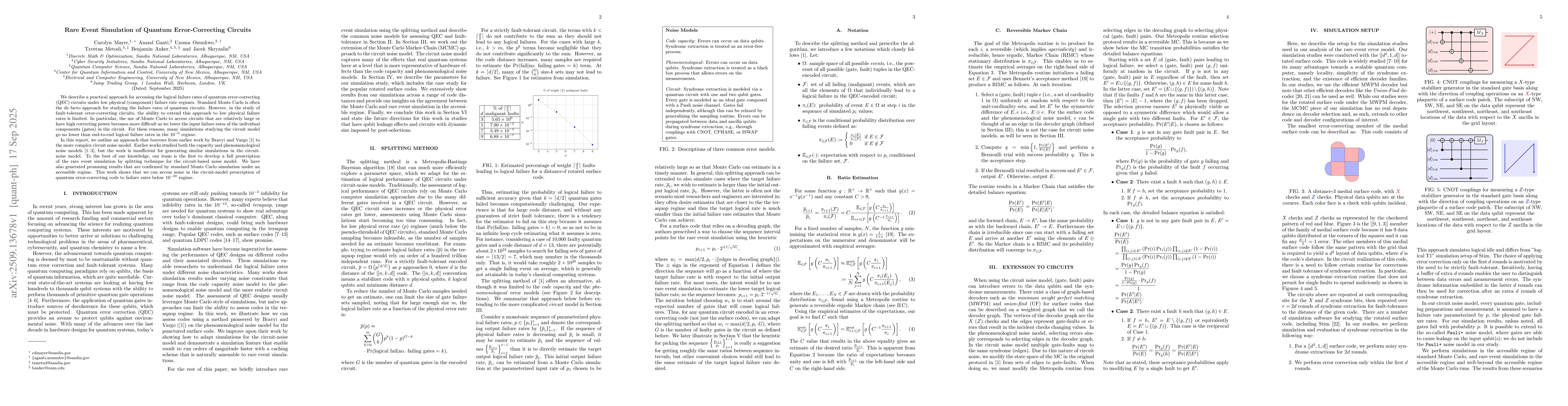 Thumbnail for Rare Event Simulation of Quantum Error-Correcting Circuits