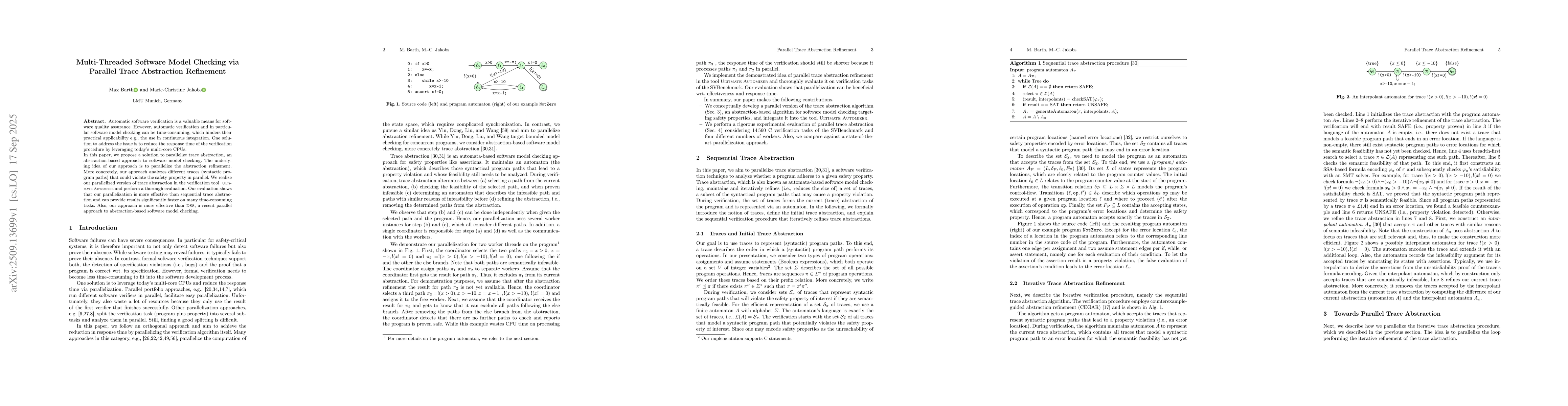 Thumbnail for Multi-Threaded Software Model Checking via Parallel Trace Abstraction
  Refinement