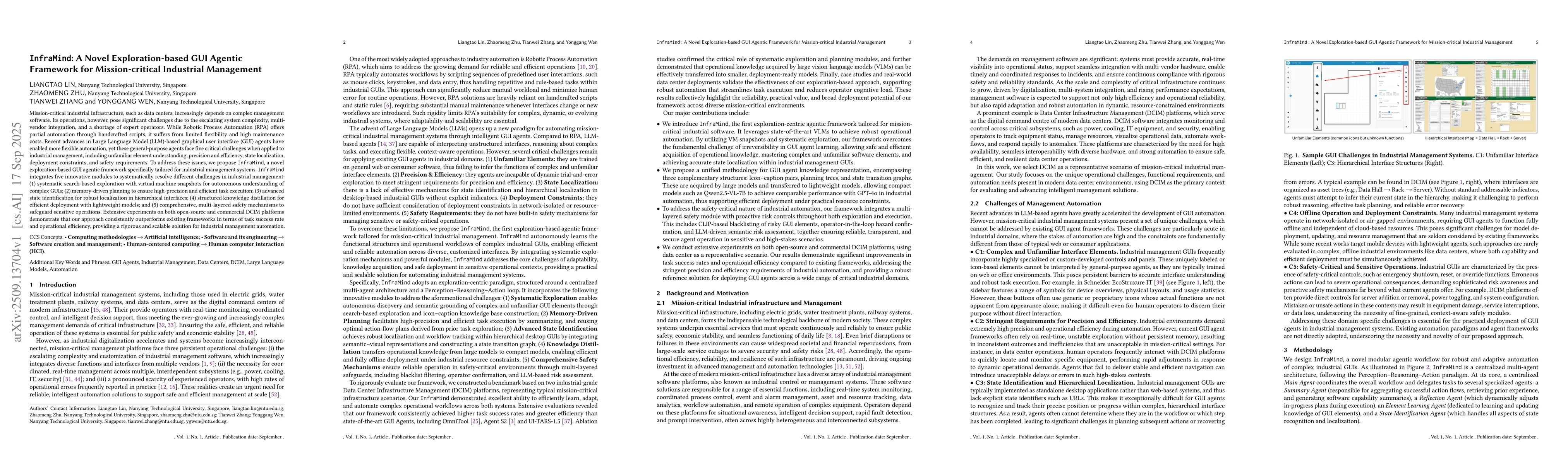 Thumbnail for InfraMind: A Novel Exploration-based GUI Agentic Framework for
  Mission-critical Industrial Management