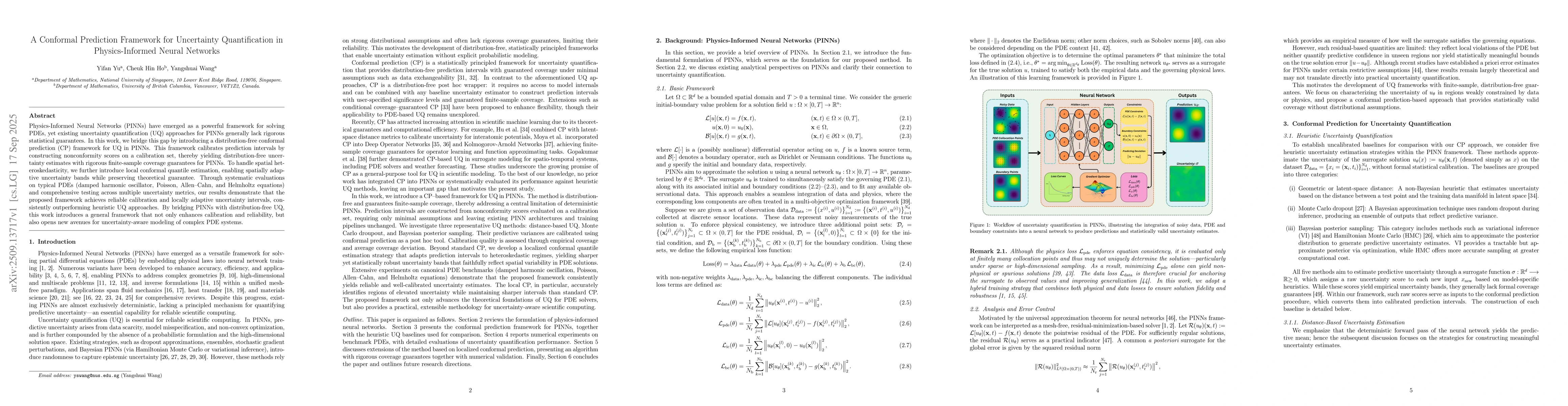 Thumbnail for A Conformal Prediction Framework for Uncertainty Quantification in
  Physics-Informed Neural Networks