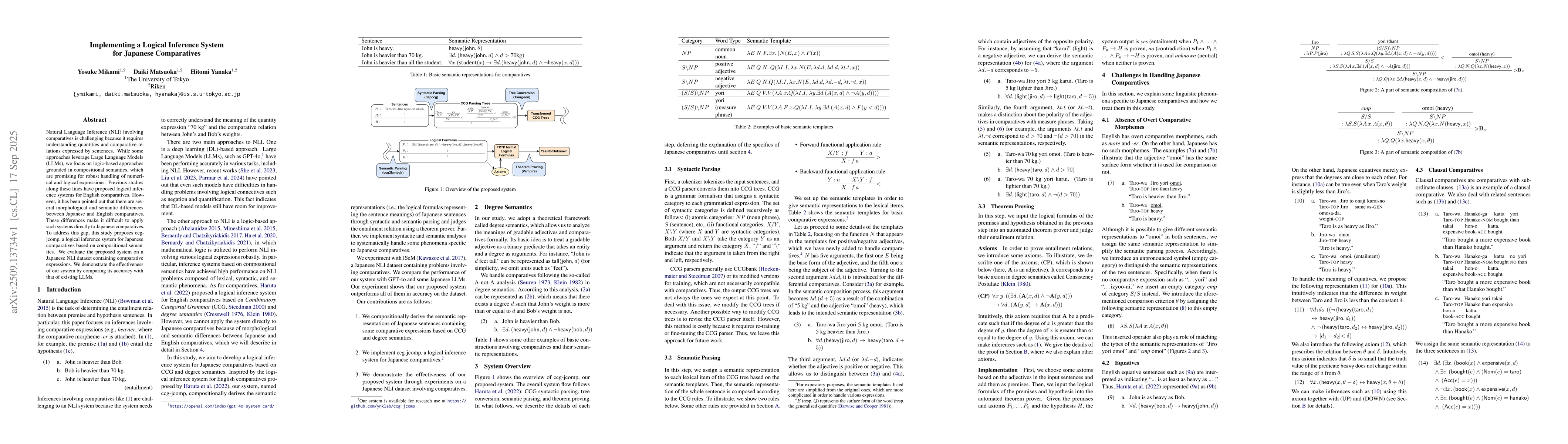 Thumbnail for Implementing a Logical Inference System for Japanese Comparatives