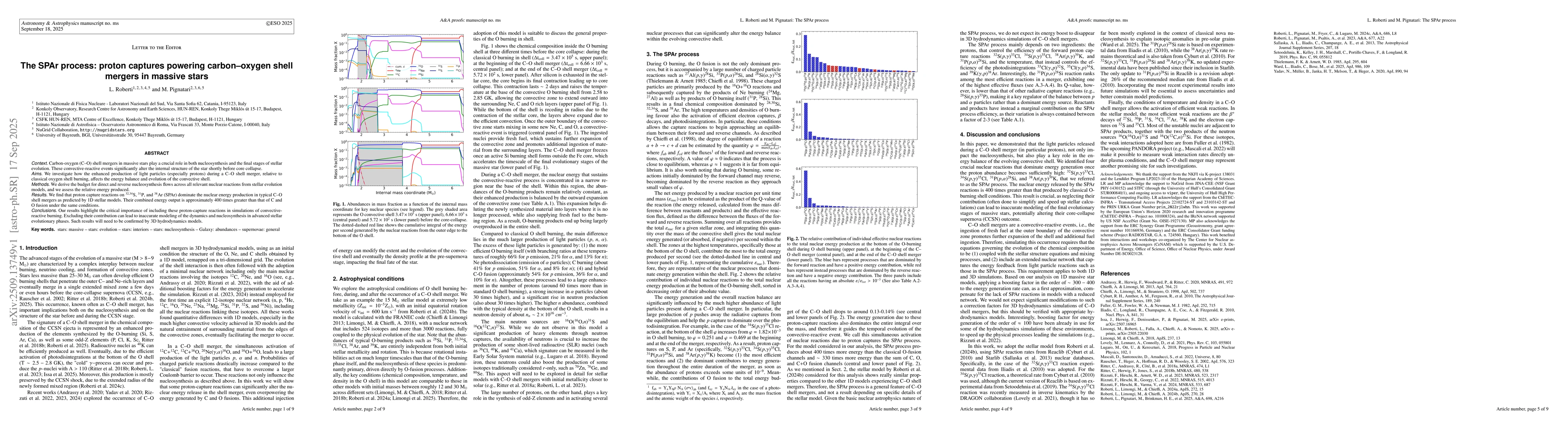 Thumbnail for The SPAr process: proton captures powering carbon-oxygen shell mergers
  in massive stars