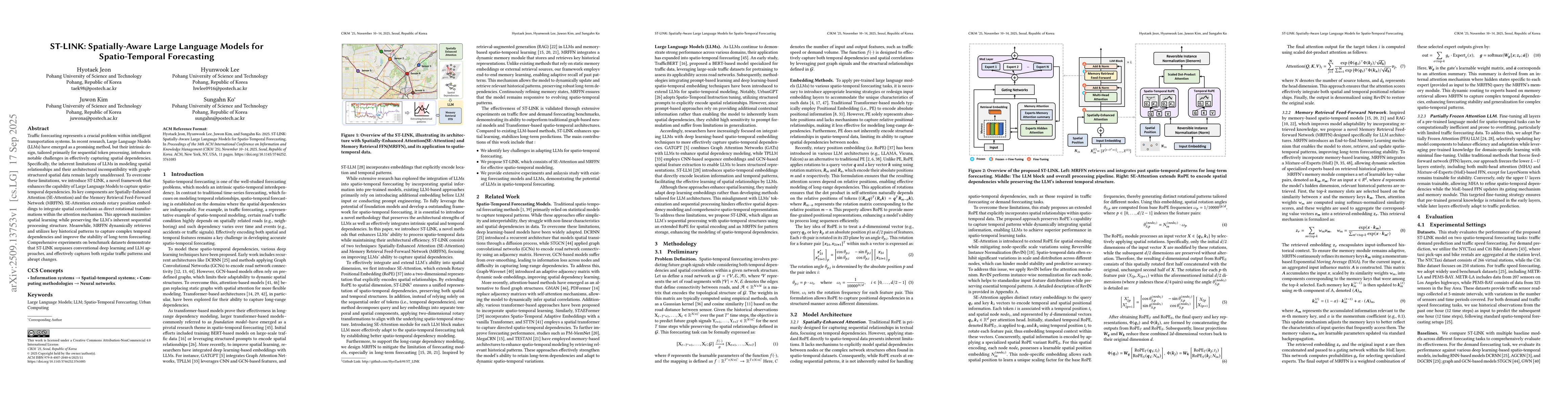 Thumbnail for ST-LINK: Spatially-Aware Large Language Models for Spatio-Temporal
  Forecasting