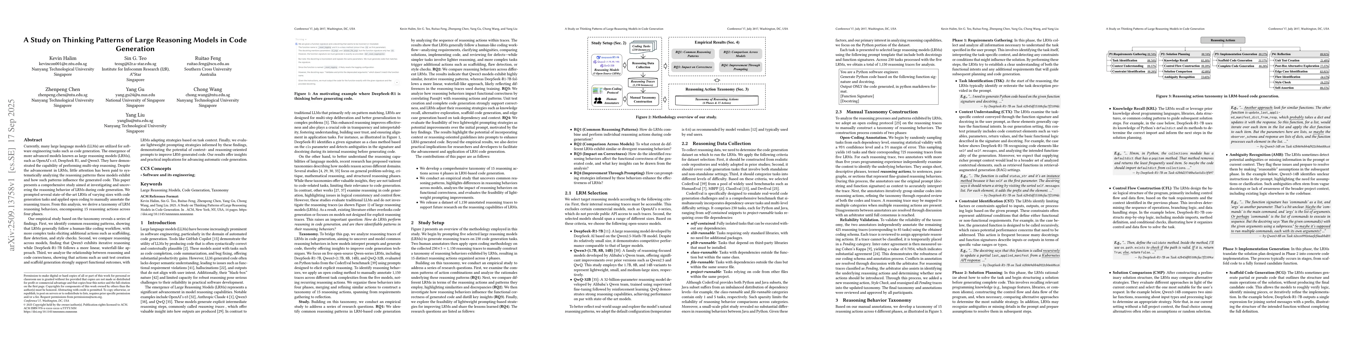 Thumbnail for A Study on Thinking Patterns of Large Reasoning Models in Code
  Generation