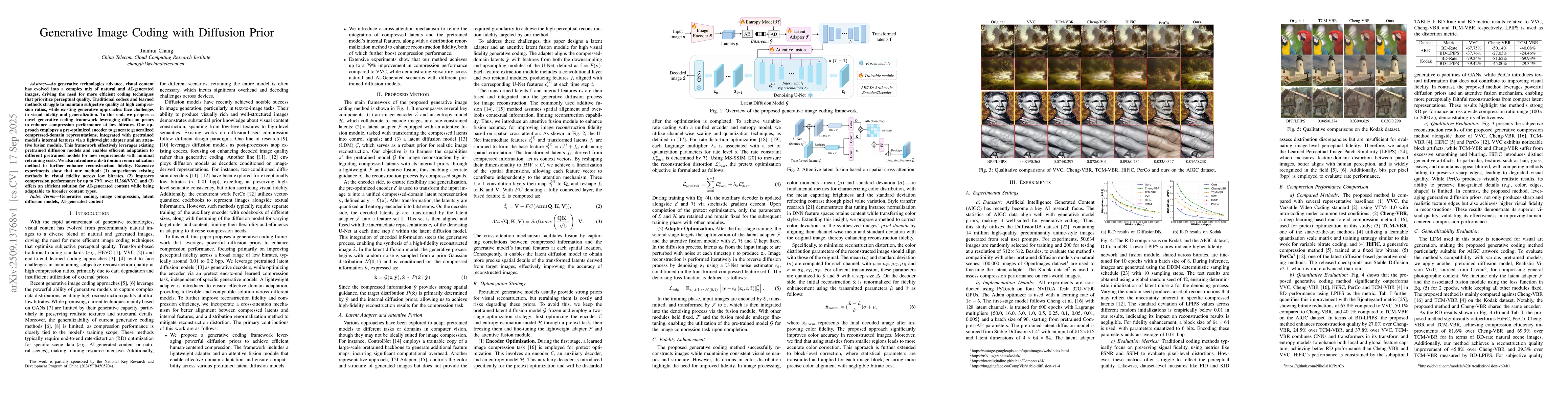 Thumbnail for Generative Image Coding with Diffusion Prior