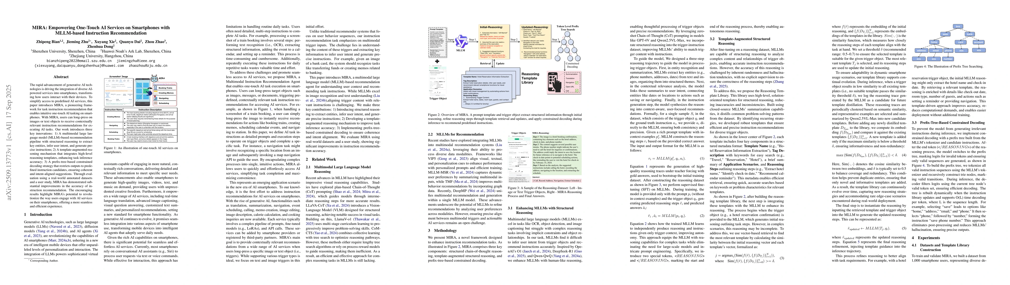Thumbnail for MIRA: Empowering One-Touch AI Services on Smartphones with MLLM-based
  Instruction Recommendation