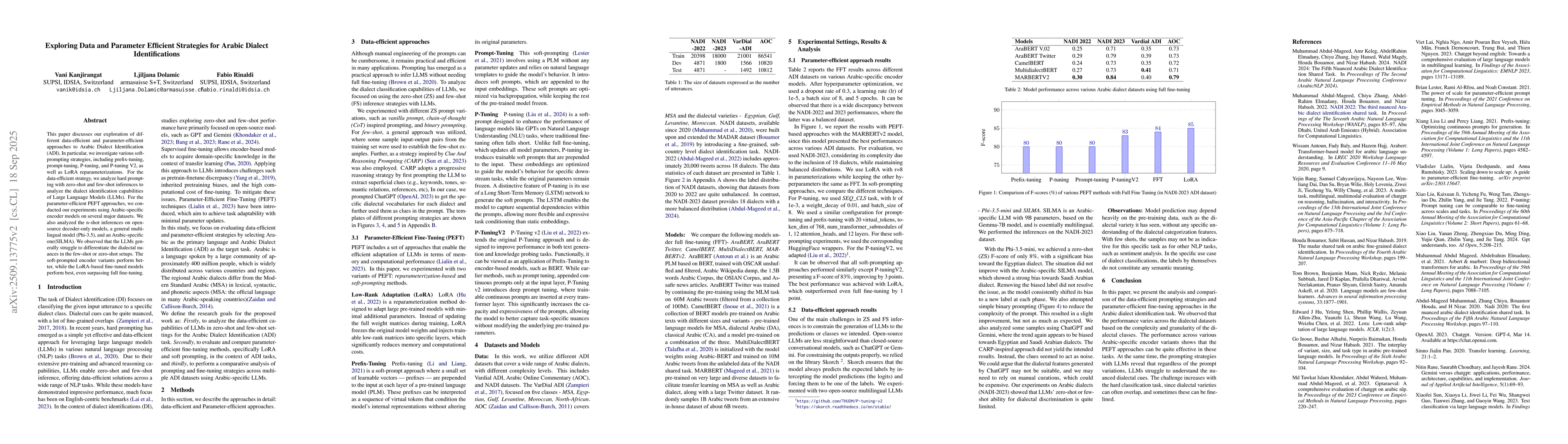 Thumbnail for Exploring Data and Parameter Efficient Strategies for Arabic Dialect
  Identifications