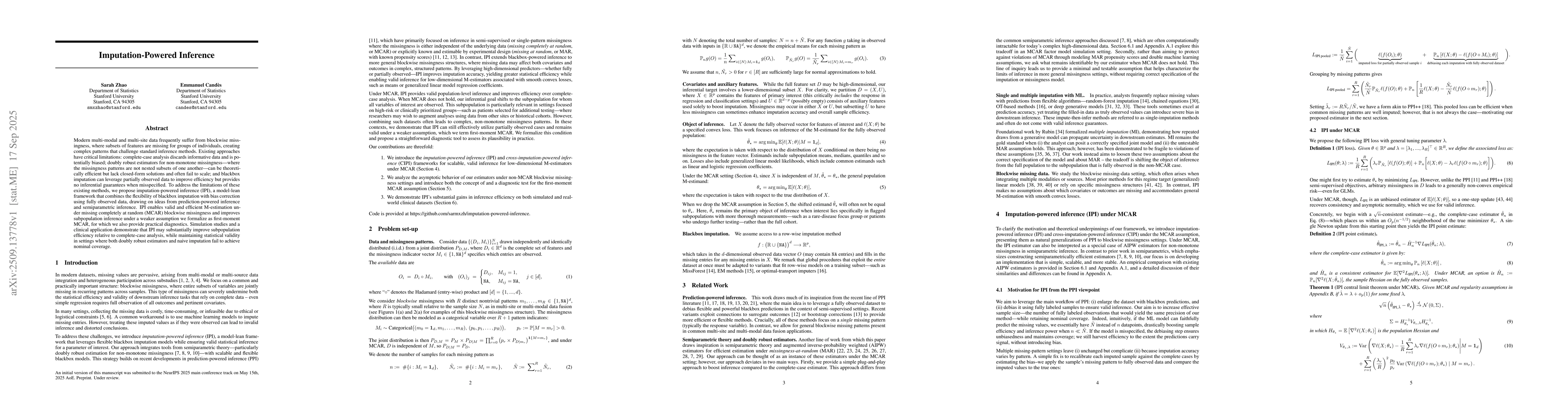 Thumbnail for Imputation-Powered Inference