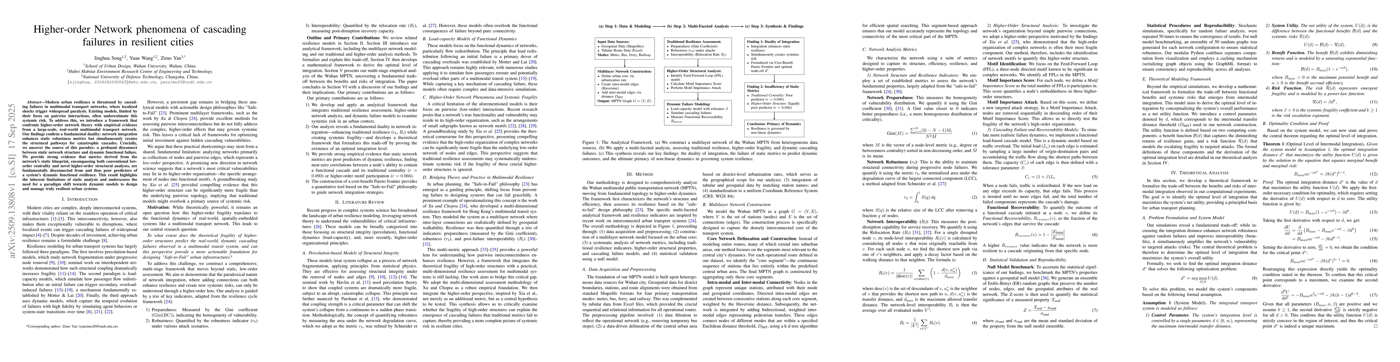 Thumbnail for Higher-order Network phenomena of cascading failures in resilient cities