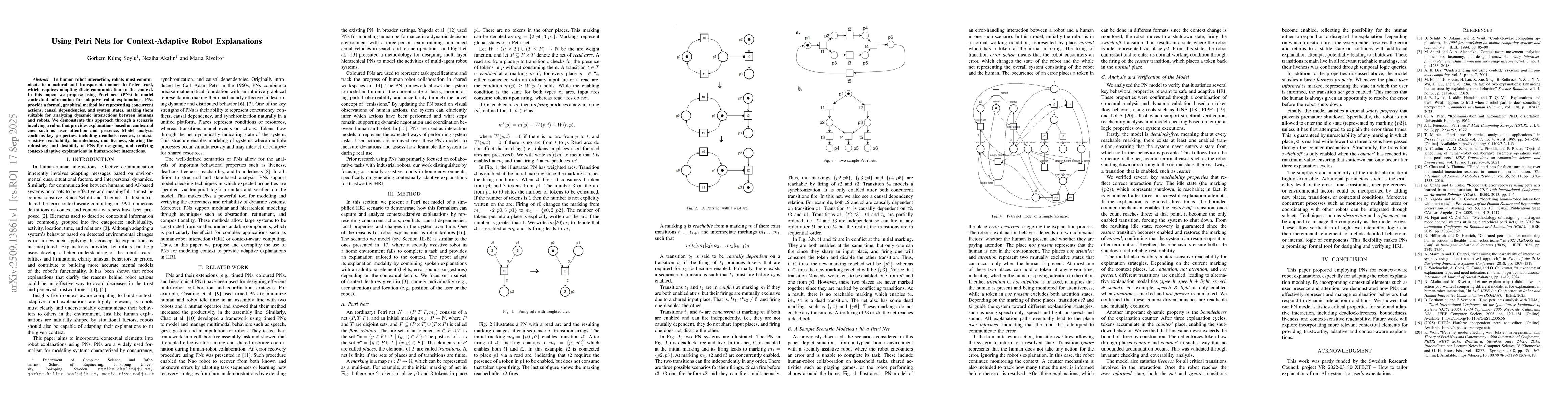Thumbnail for Using Petri Nets for Context-Adaptive Robot Explanations