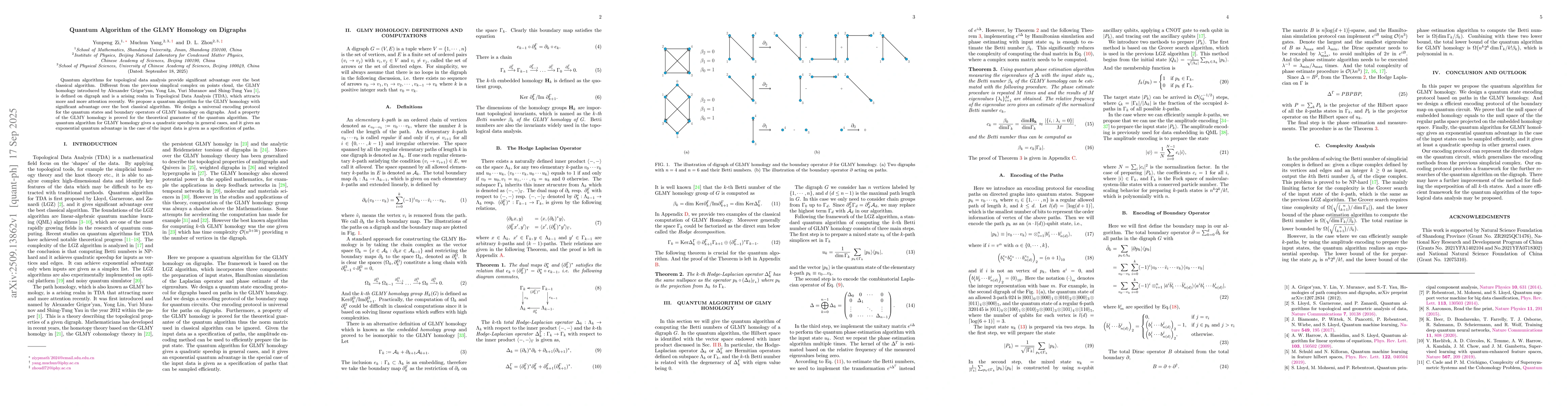 Thumbnail for Quantum Algorithm of the GLMY Homology on Digraphs
