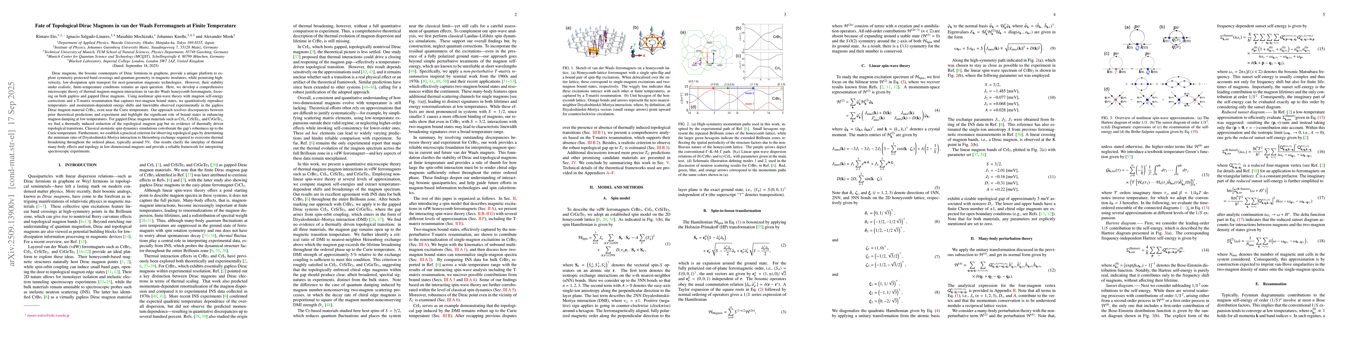Thumbnail for Fate of Topological Dirac Magnons in van der Waals Ferromagnets at
  Finite Temperature
