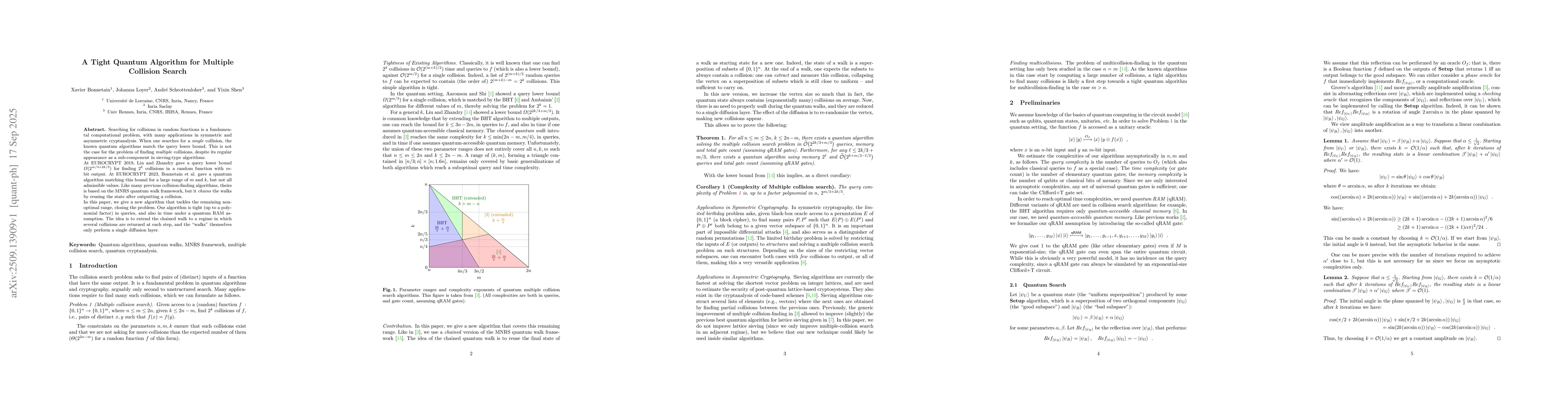 Thumbnail for A Tight Quantum Algorithm for Multiple Collision Search